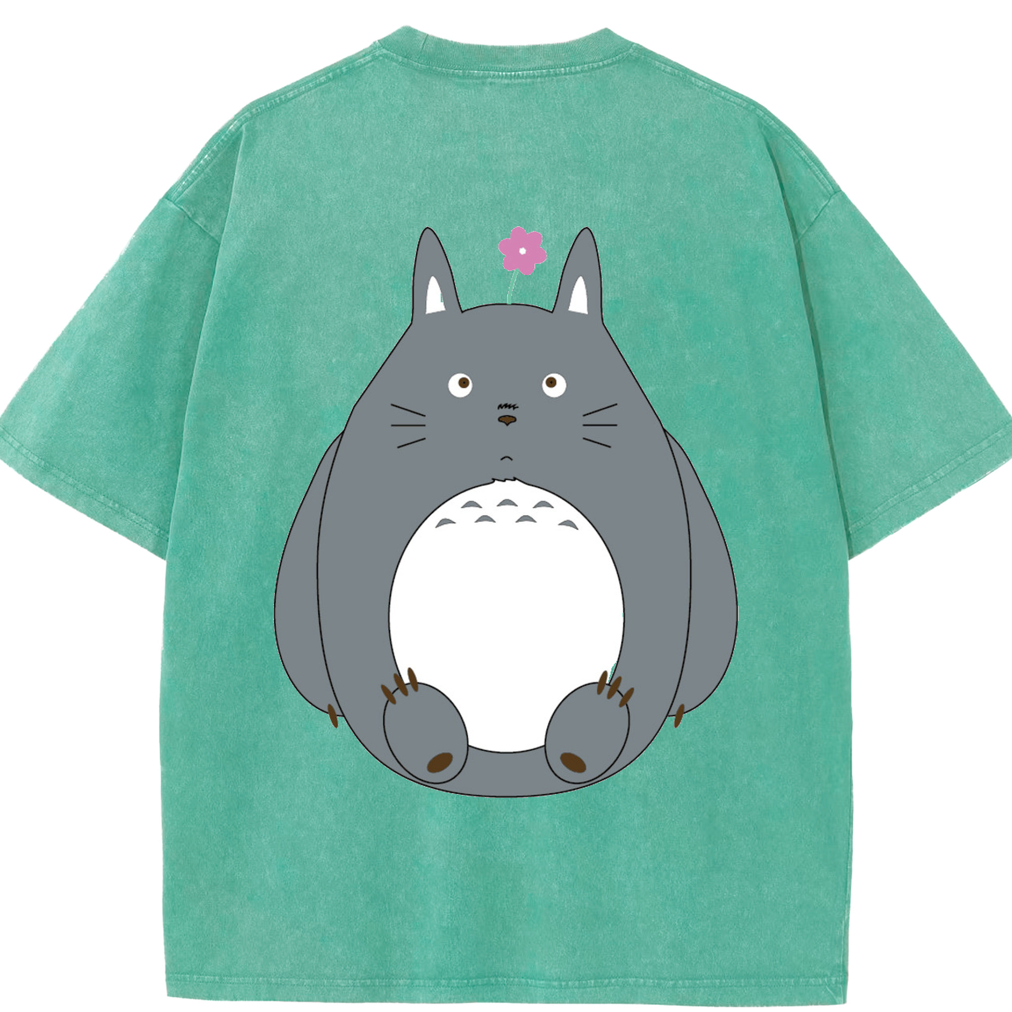 （画像用） となりのトトロ 草壁メイ 草壁サツキ My Neighbor Totoro Satsuki Kusakabe Mei Kusakabe 綿100% ヴィンテージ風 半袖Tシャツ（背面プリント）